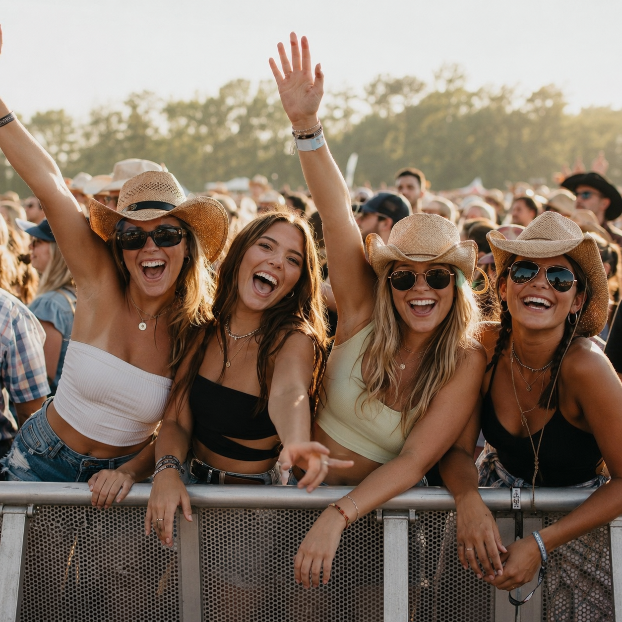 Country Summer festival crowd